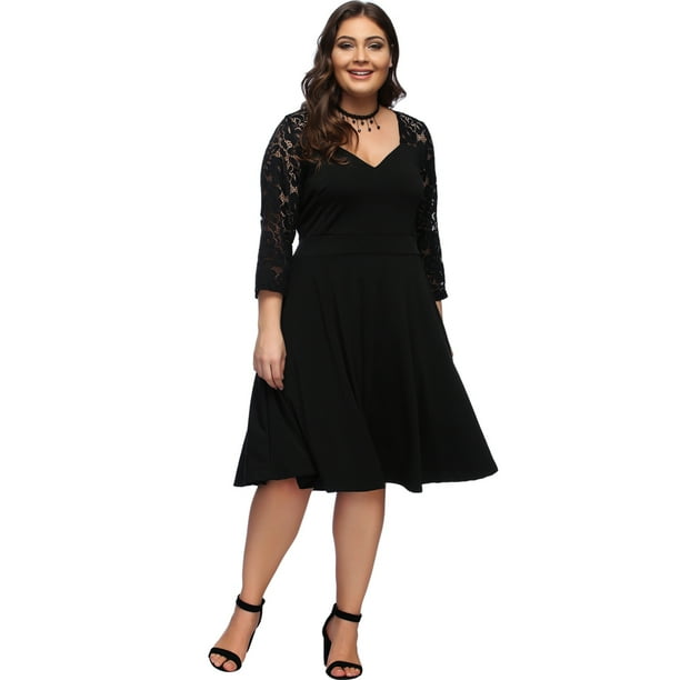 CINDYLOVER Womens Plus Size Maxi Dress Long Sleeve High Waisted V Neck Cocktail Evening Party Dress